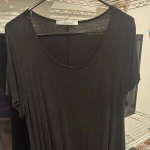 Share Ladies Jollielovin Short Sleeve Tunic Top- Black- Large